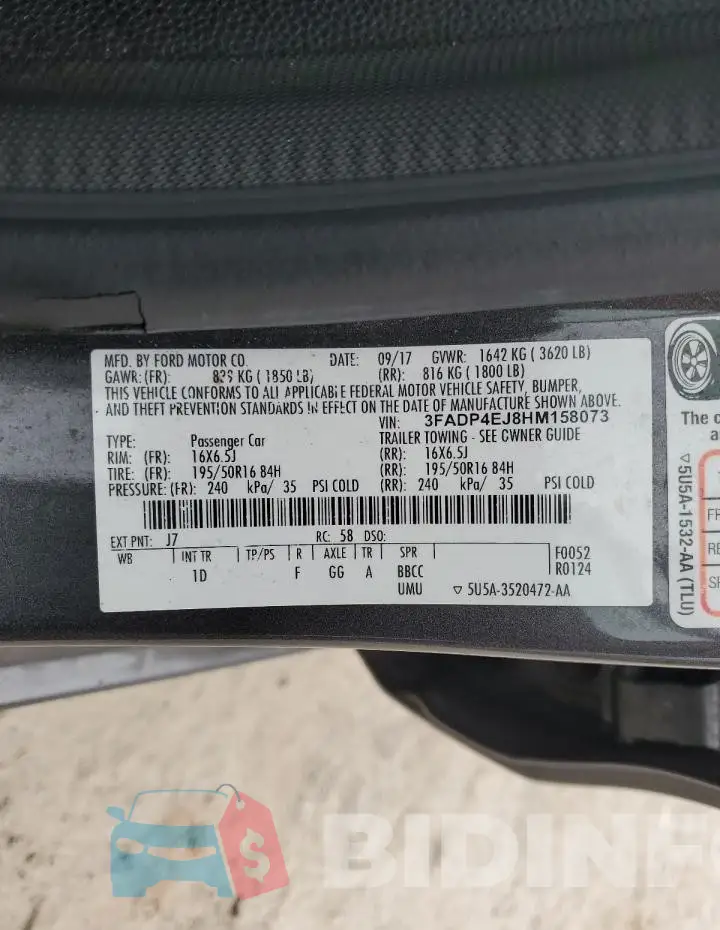 3FADP4EJ8HM158073 Photo# 13