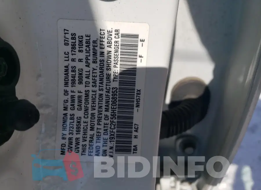 19XFC2F56HE068953 Photo# 12