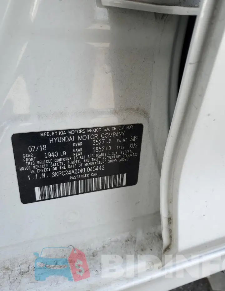 3KPC24A30KE045442 Photo# 12
