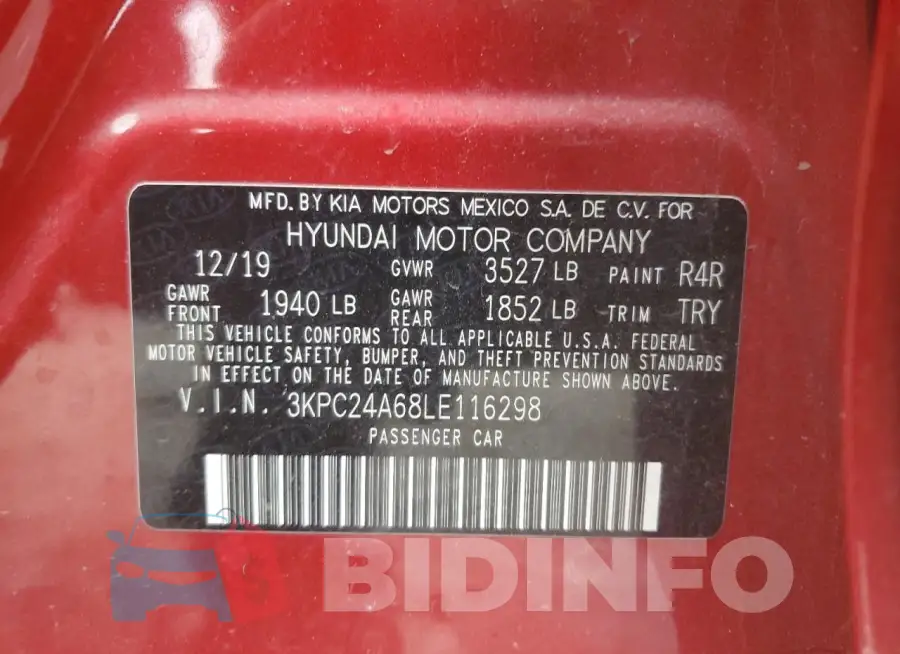 3KPC24A68LE116298 Photo# 12