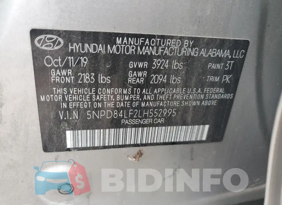 5NPD84LF2LH552995 Photo# 12