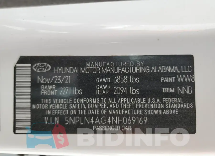 5NPLN4AG4NH069169 Photo# 12