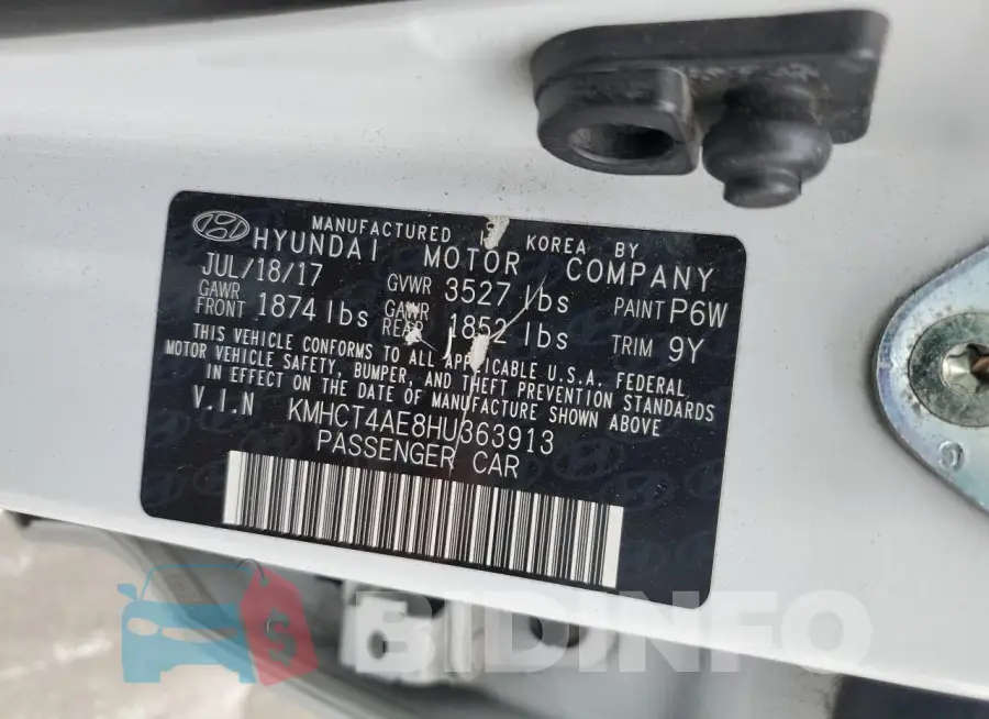 KMHCT4AE8HU363913 Photo# 12