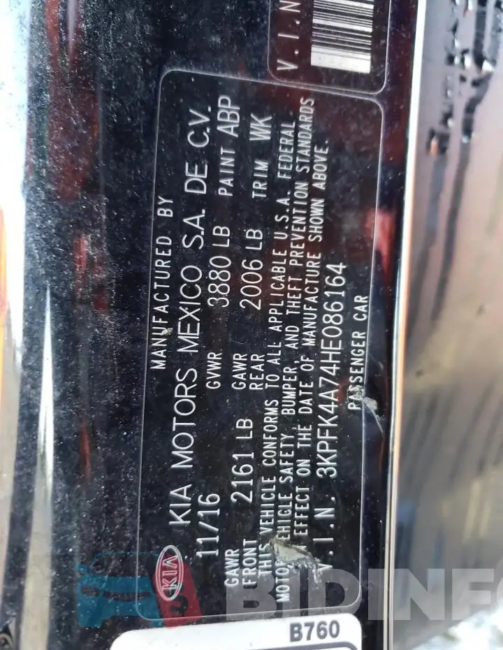 3KPFK4A74HE086164 Photo# 12