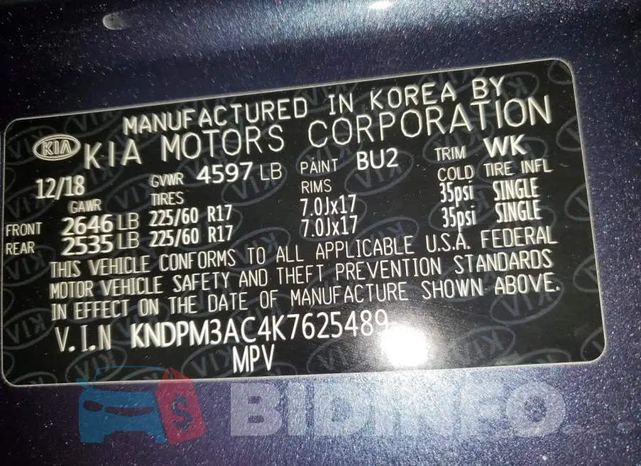 KNDPM3AC4K7625489 Photo# 13
