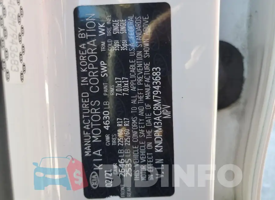 KNDPM3AC8M7943683 Photo# 14