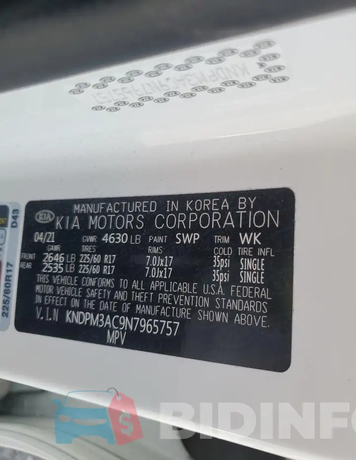 KNDPM3AC9N7965757 Photo# 14