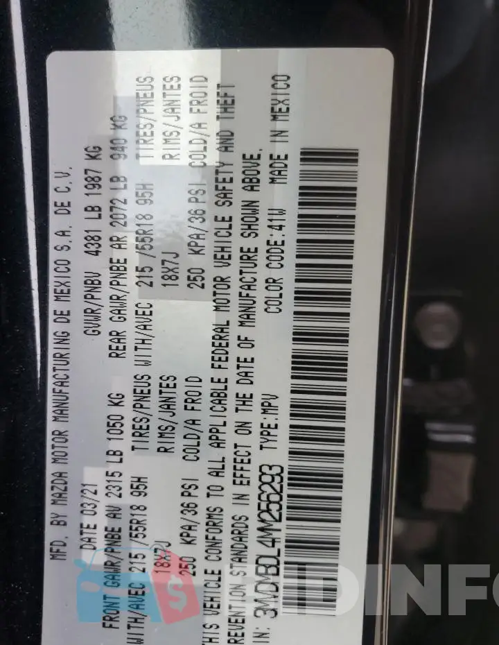3MVDMBDL4MM256293 Photo# 13