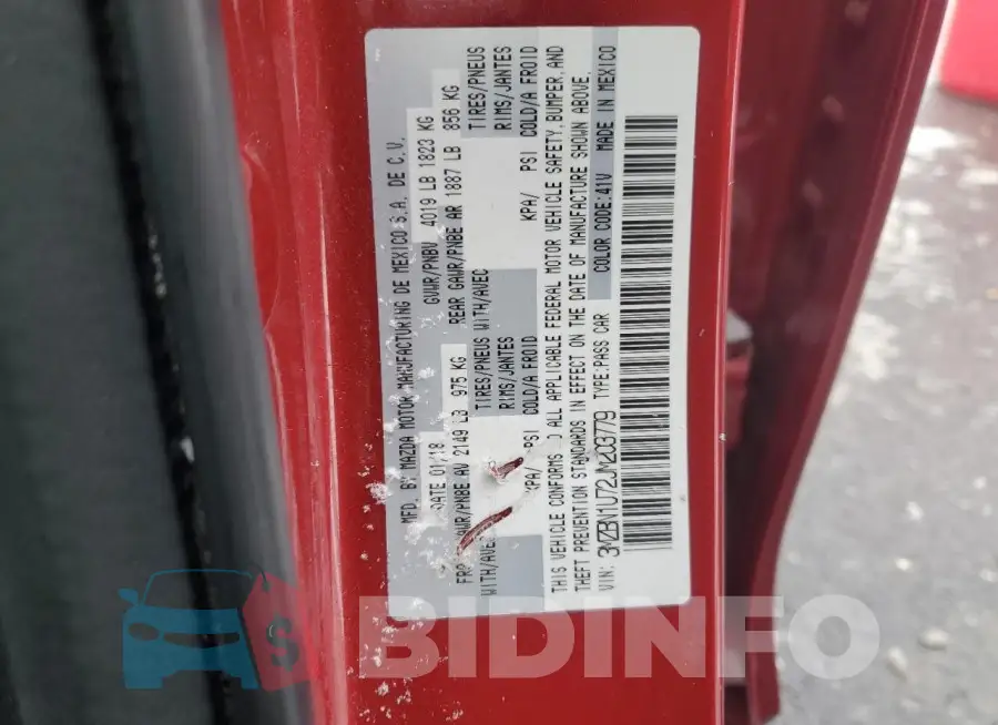 3MZBN1U72JM203779 Photo# 12