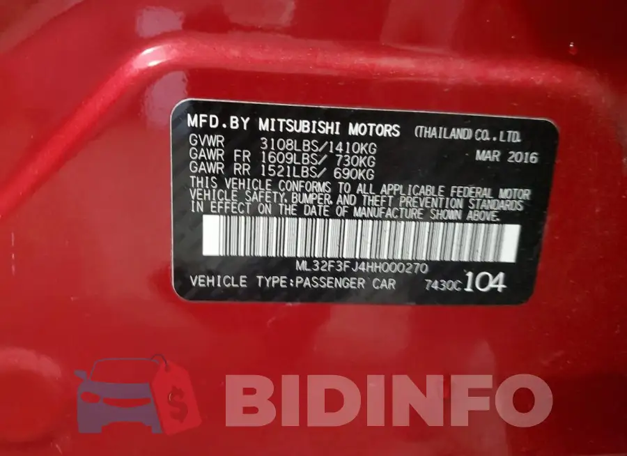 ML32F3FJ4HH000270 Photo# 12