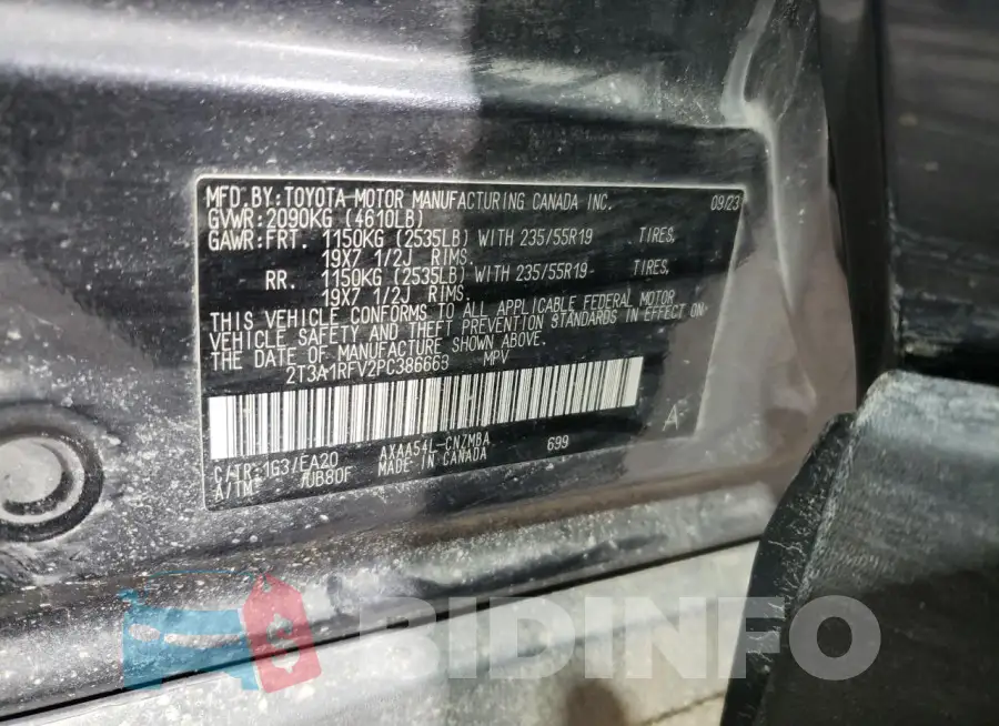 2T3A1RFV2PC386663 Photo# 13