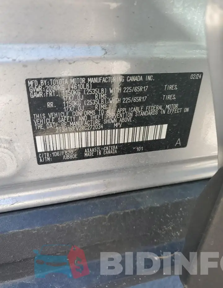 2T3H1RFV2RC272034 Photo# 12