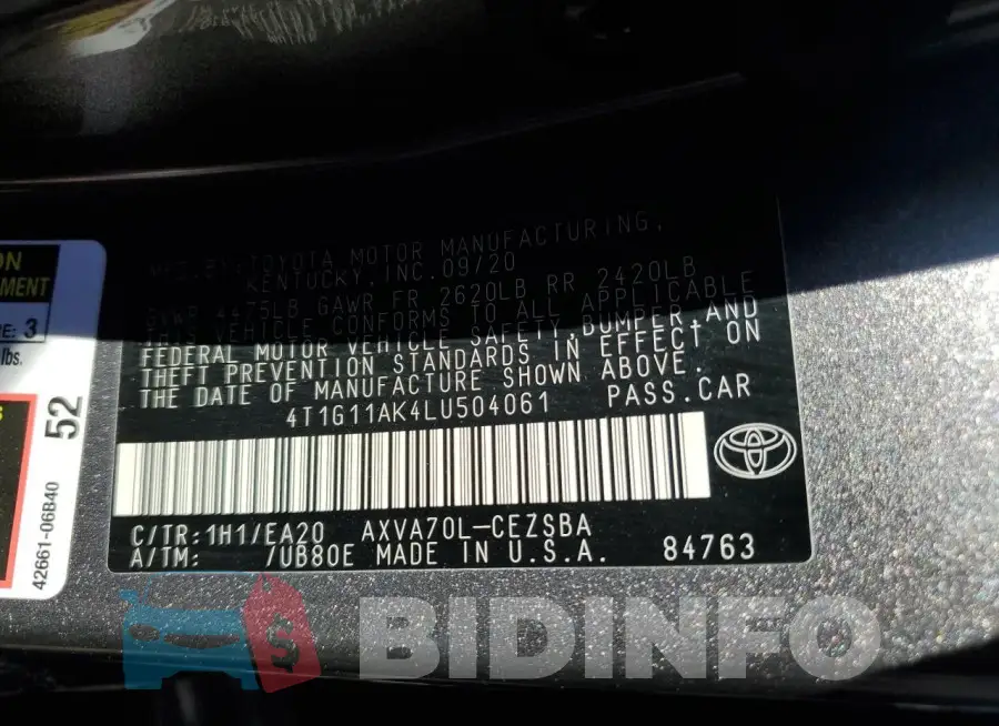4T1G11AK4LU504061 Photo# 12