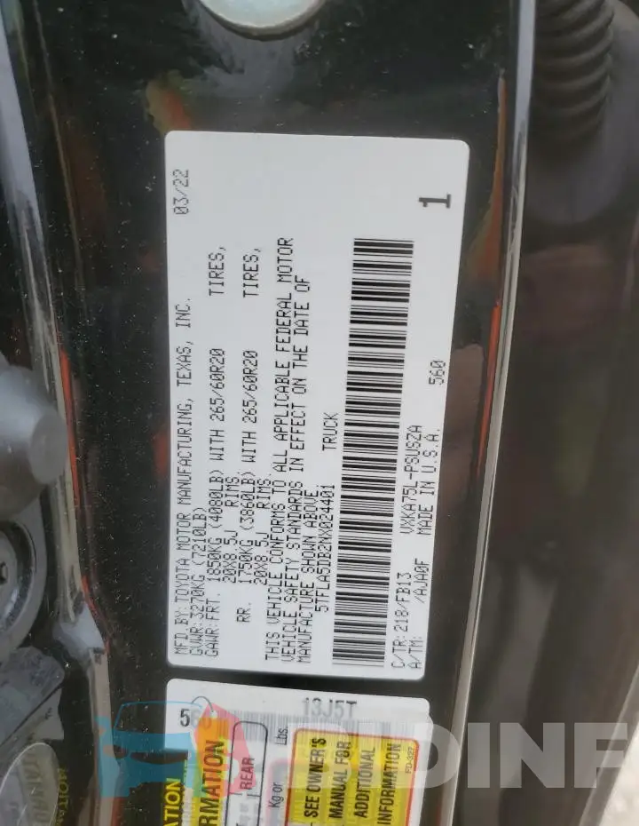 5TFLA5DB2NX024401 Photo# 13