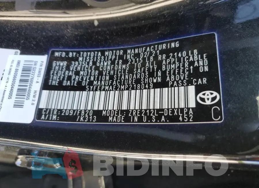 5YFEPMAE2MP218049 Photo# 12