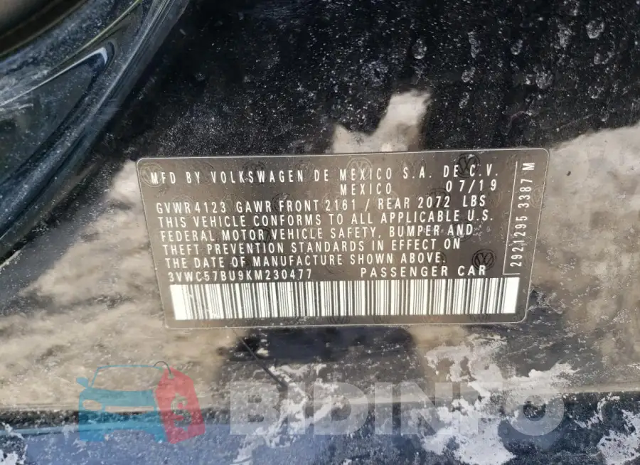 3VWC57BU9KM230477 Photo# 12