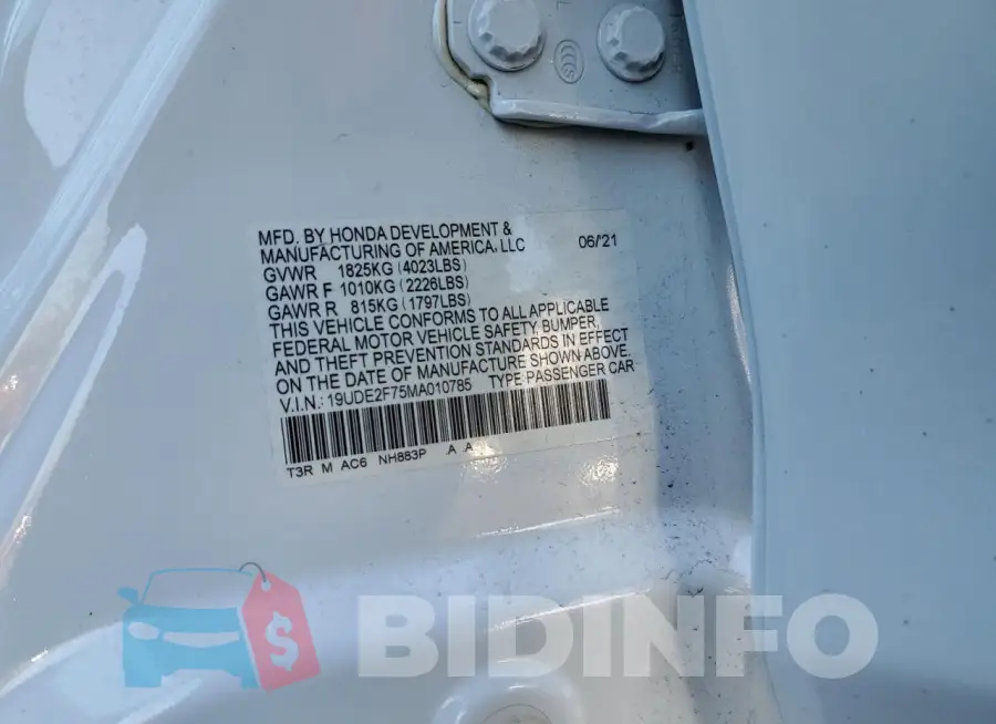 19UDE2F75MA010785 Photo# 12