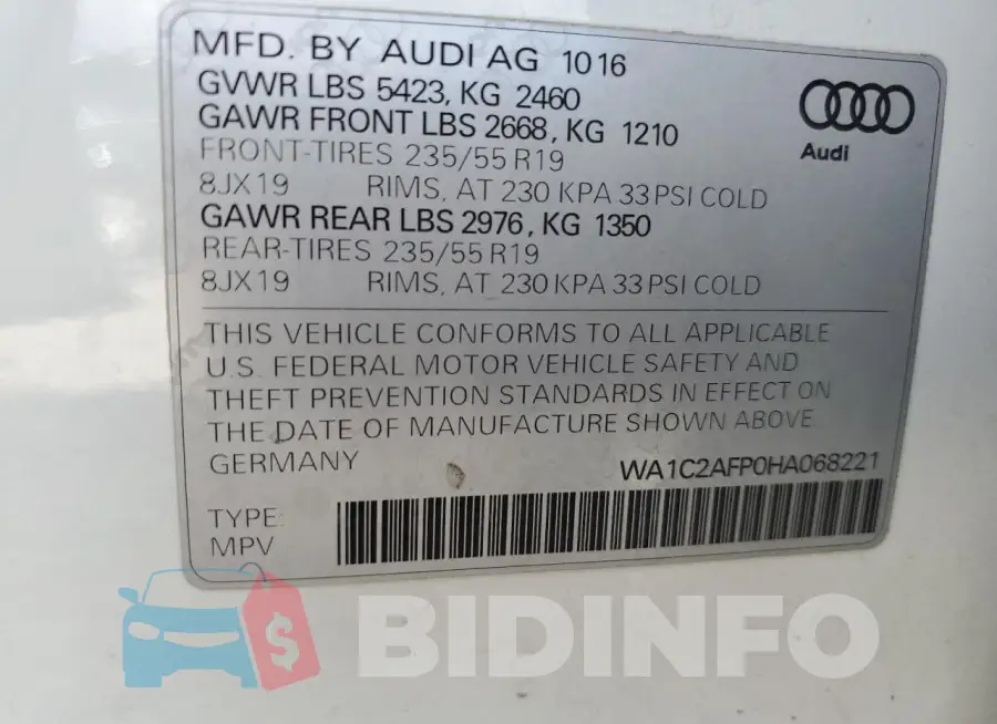 WA1C2AFP0HA068221 Photo# 13