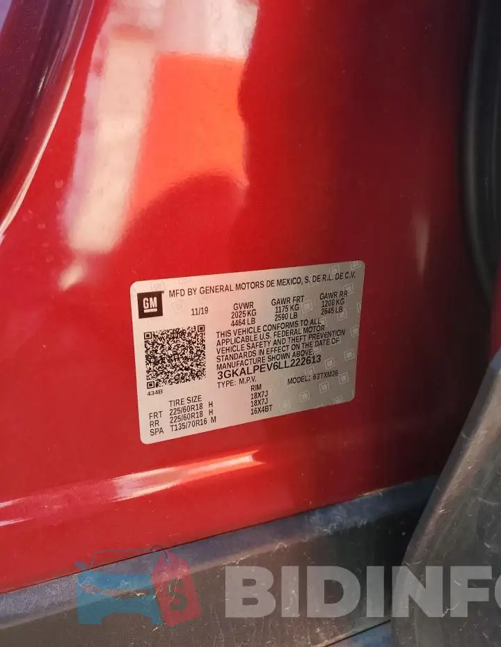 3GKALPEV6LL222613 Photo# 13