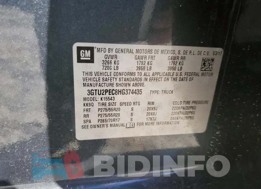 3GTU2PEC8HG374435 Photo# 12
