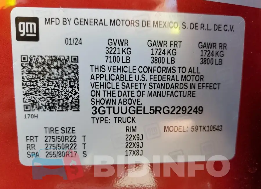 3GTUUGEL5RG229249 Photo# 12