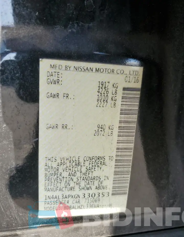 1N4AL3APXGN330353 Photo# 12