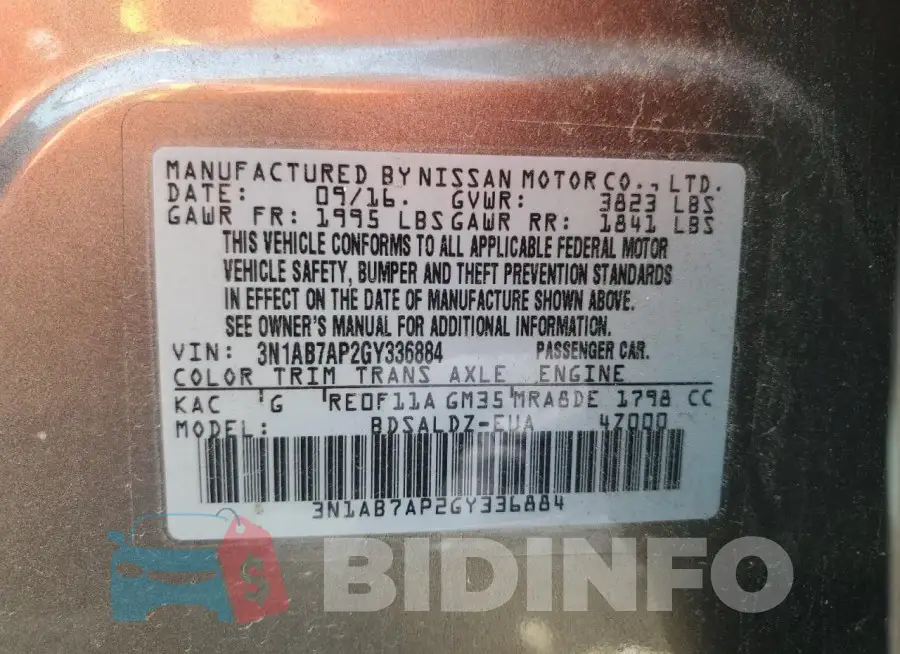 3N1AB7AP2GY336884 Photo# 12