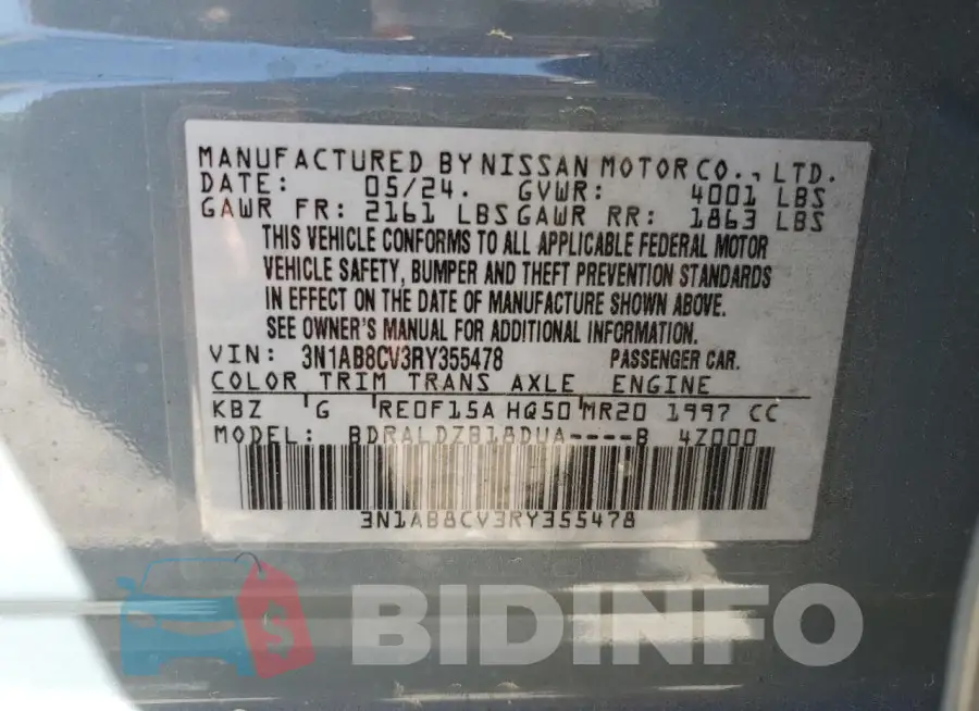 3N1AB8CV3RY355478 Photo# 13