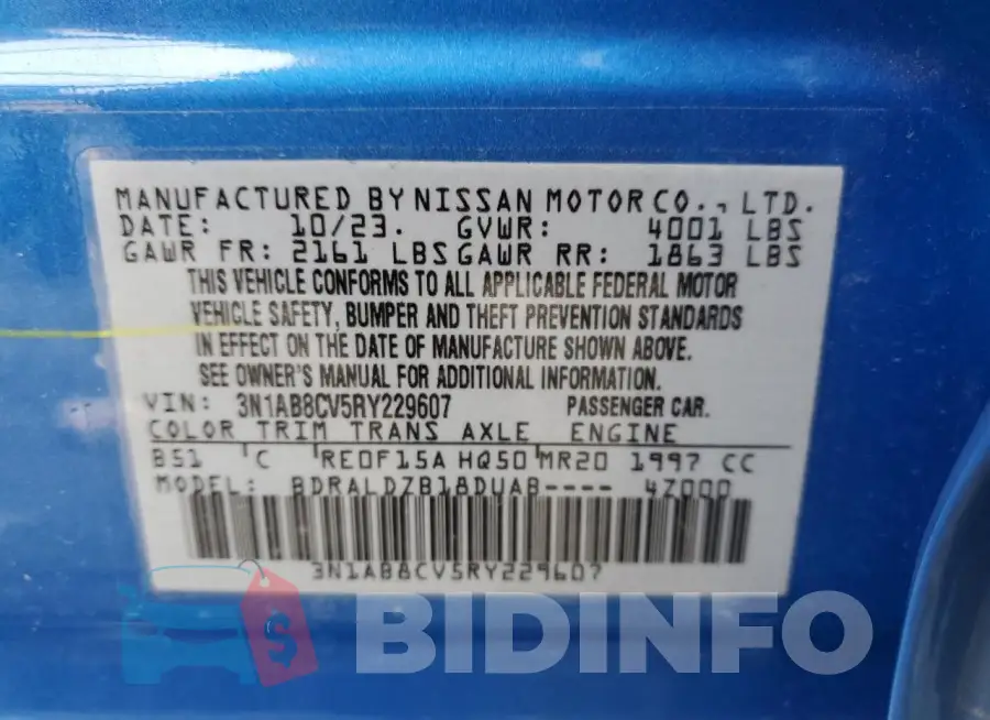 3N1AB8CV5RY229607 Photo# 12
