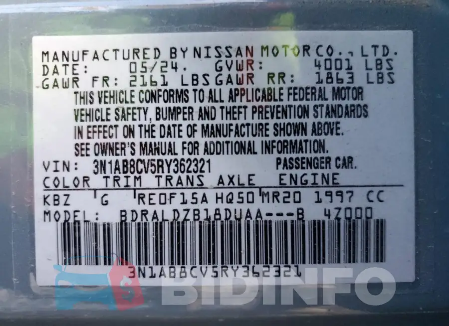 3N1AB8CV5RY362321 Photo# 12