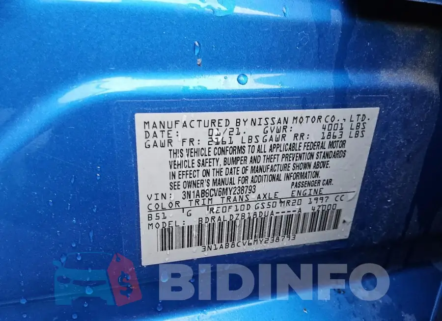 3N1AB8CV6MY238793 Photo# 12