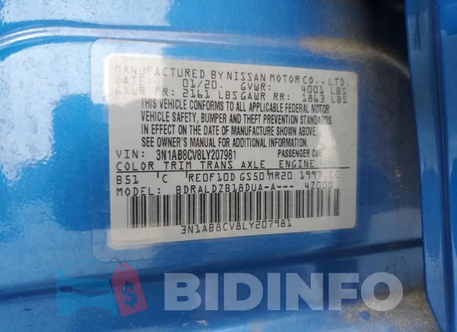 3N1AB8CV8LY207981 Photo# 12