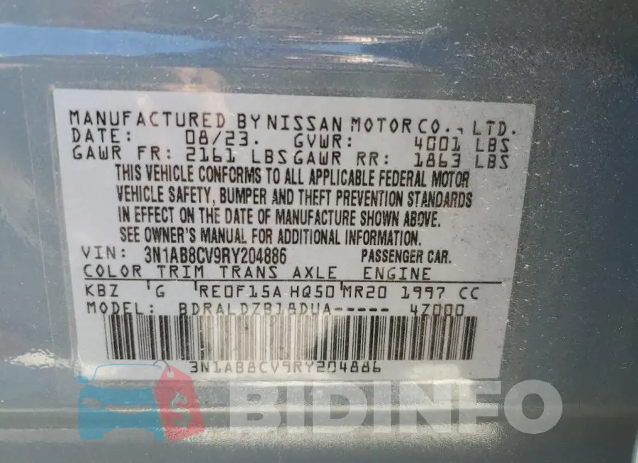 3N1AB8CV9RY204886 Photo# 12