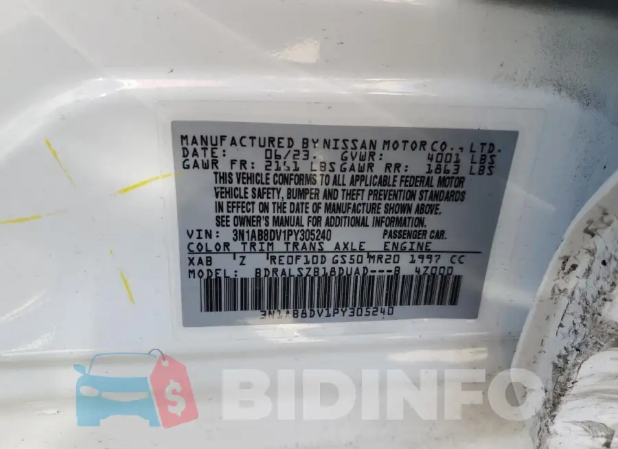 3N1AB8DV1PY305240 Photo# 12