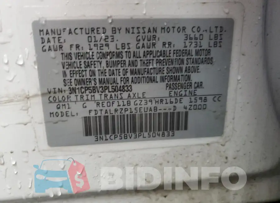 3N1CP5BV3PL504833 Photo# 14