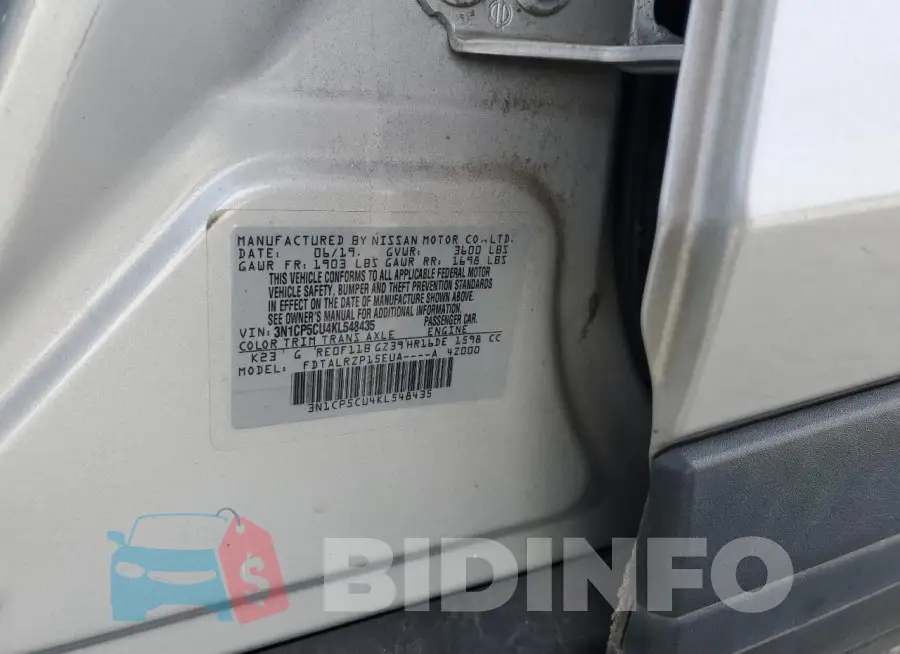 3N1CP5CU4KL548435 Photo# 13