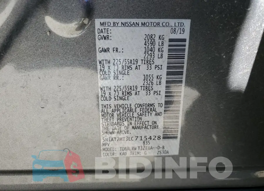 5N1AT2MT3LC715428 Photo# 13
