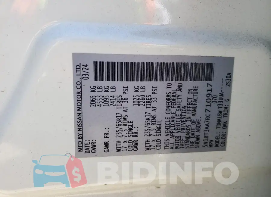 5N1BT3AA7RC710917 Photo# 13
