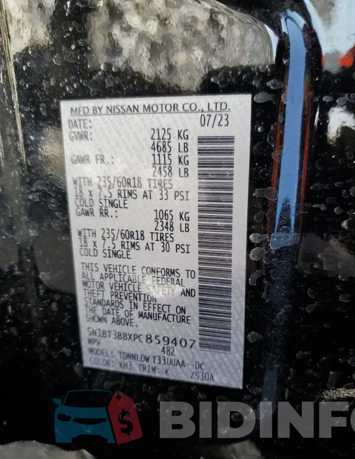 5N1BT3BBXPC859407 Photo# 13