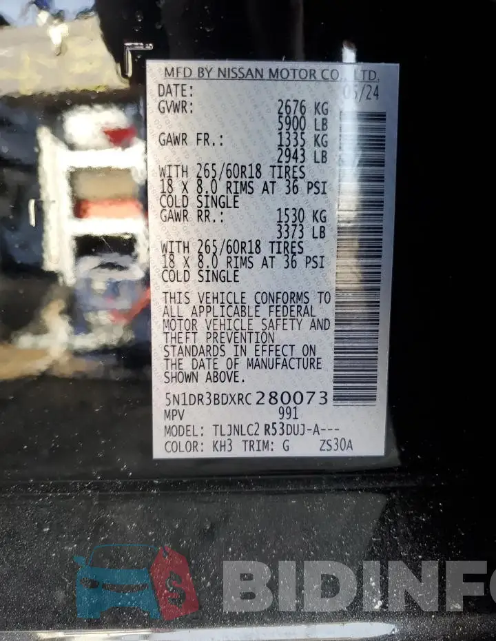 5N1DR3BDXRC280073 Photo# 14