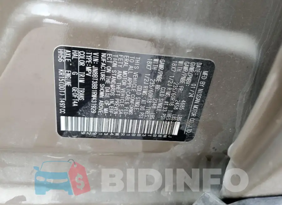 JN8BT3BB1RW431929 Photo# 13