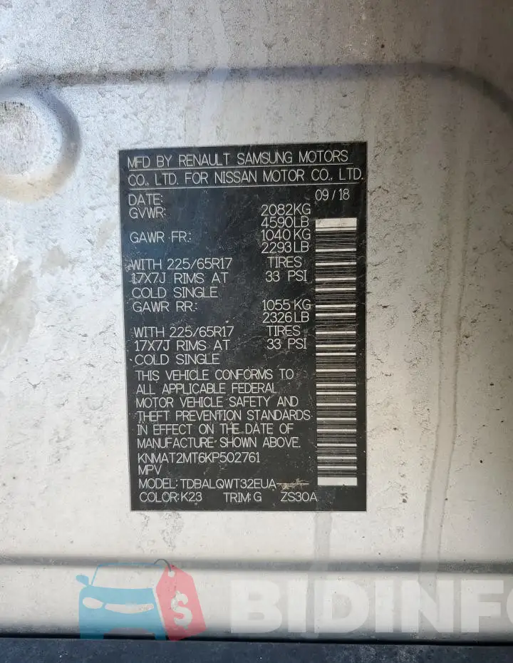 KNMAT2MT6KP502761 Photo# 10