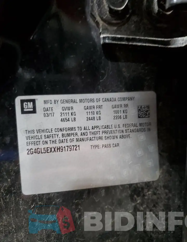 2G4GL5EXXH9179721 Photo# 12
