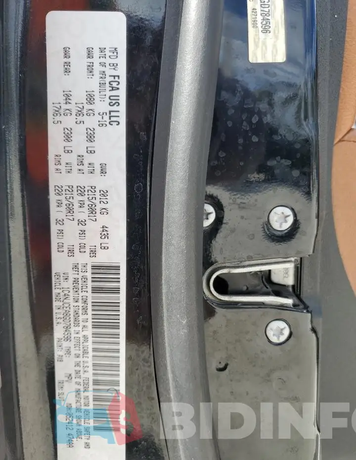 1C4NJCEA8GD784596 Photo# 14