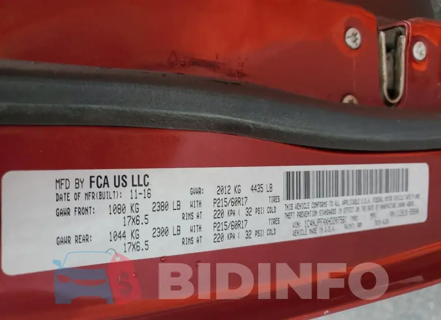 1C4NJPFAXHD207561 Photo# 13