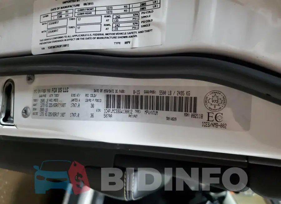 1C4PJMCS9GW130012 Photo# 13