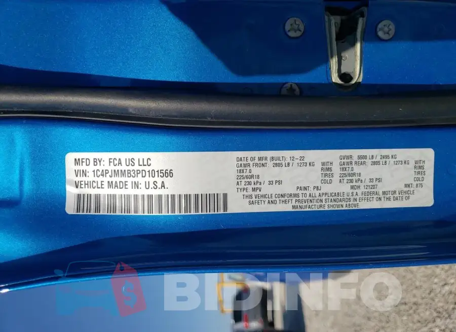 1C4PJMMB3PD101566 Photo# 13
