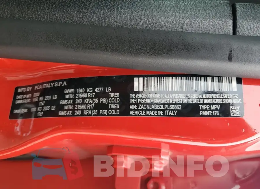 ZACNJABB3LPL66862 Photo# 12