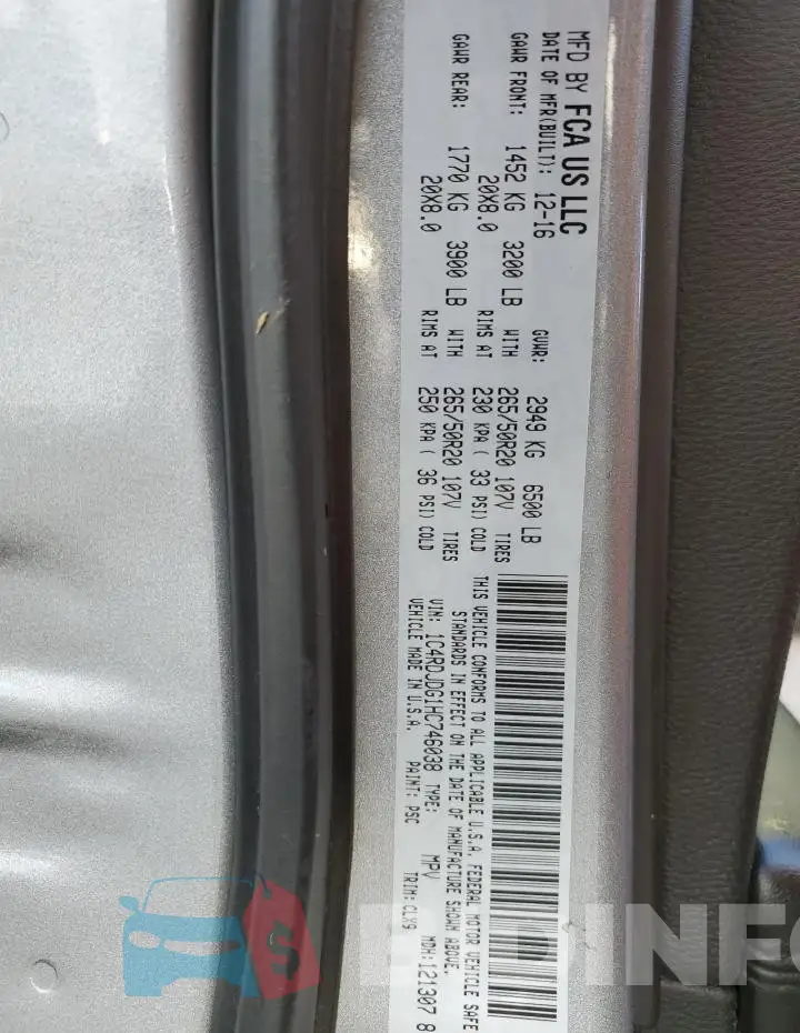 1C4RDJDG1HC746038 Photo# 13