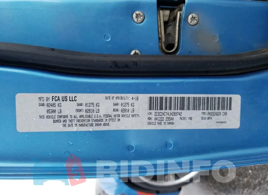 2C3CDXCT4JH289742 Photo# 12